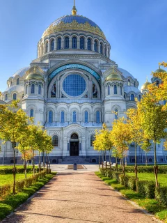 собор, храм, россия, temples, деревья, санкт петербург