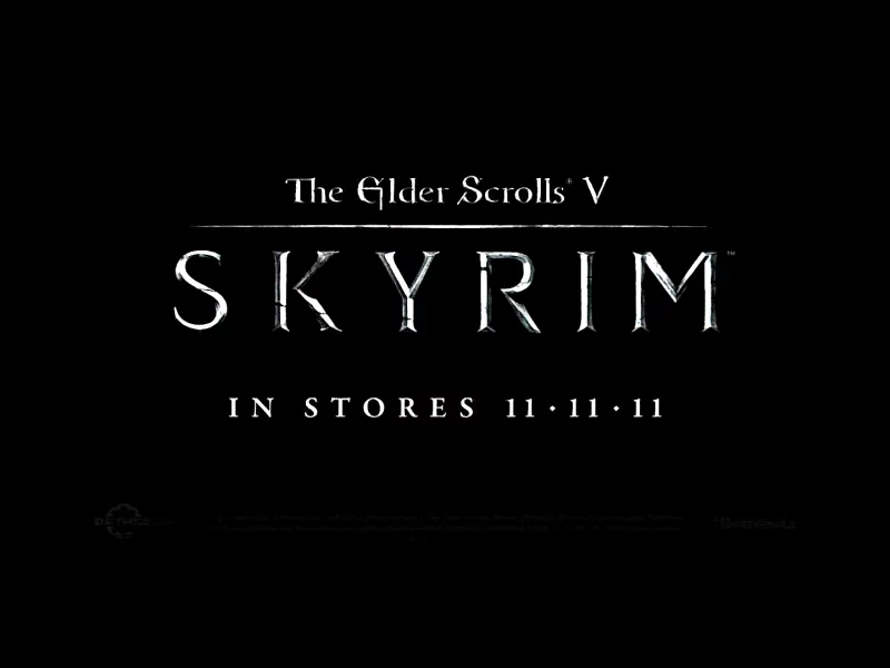 skyrim, заставка, надпись, название игры
