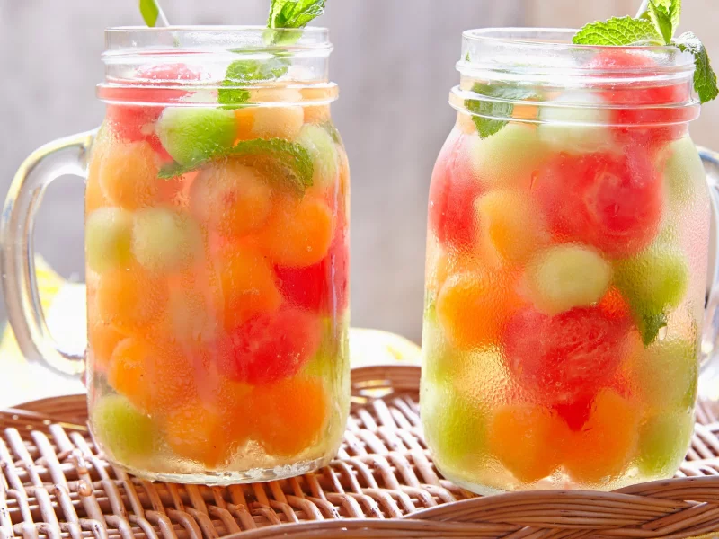 банки, фрукты