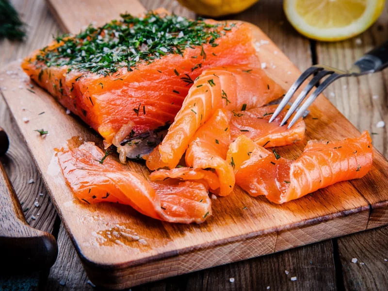 рыба, специи, fish, зелень, seafood, spice, доска, лимон