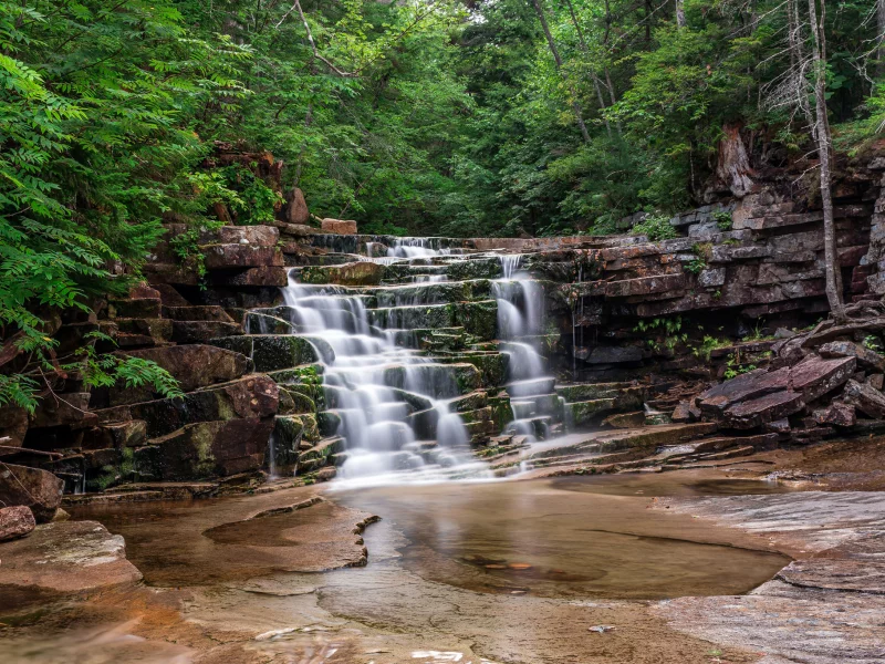 waterfall, nature, landscape, water