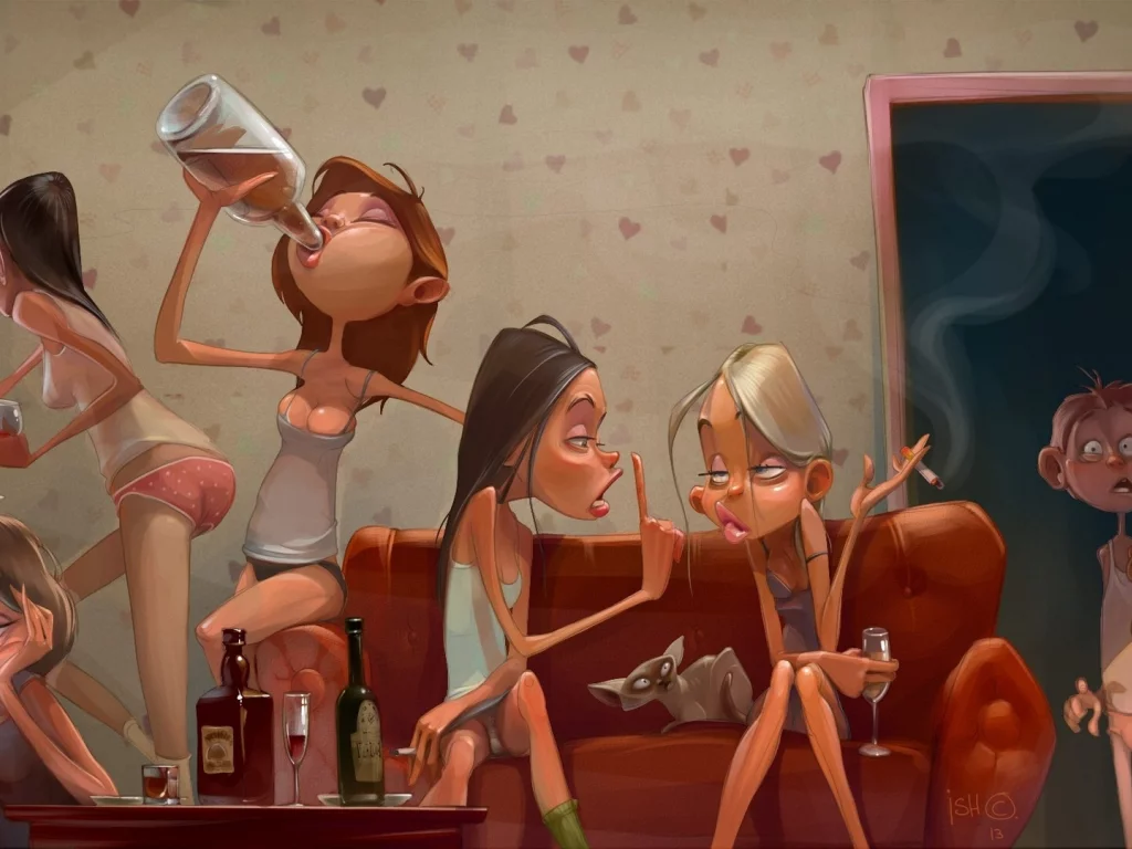 вечеринка, арт, smile, party, girls, art, drink, sun, summer, house, wide