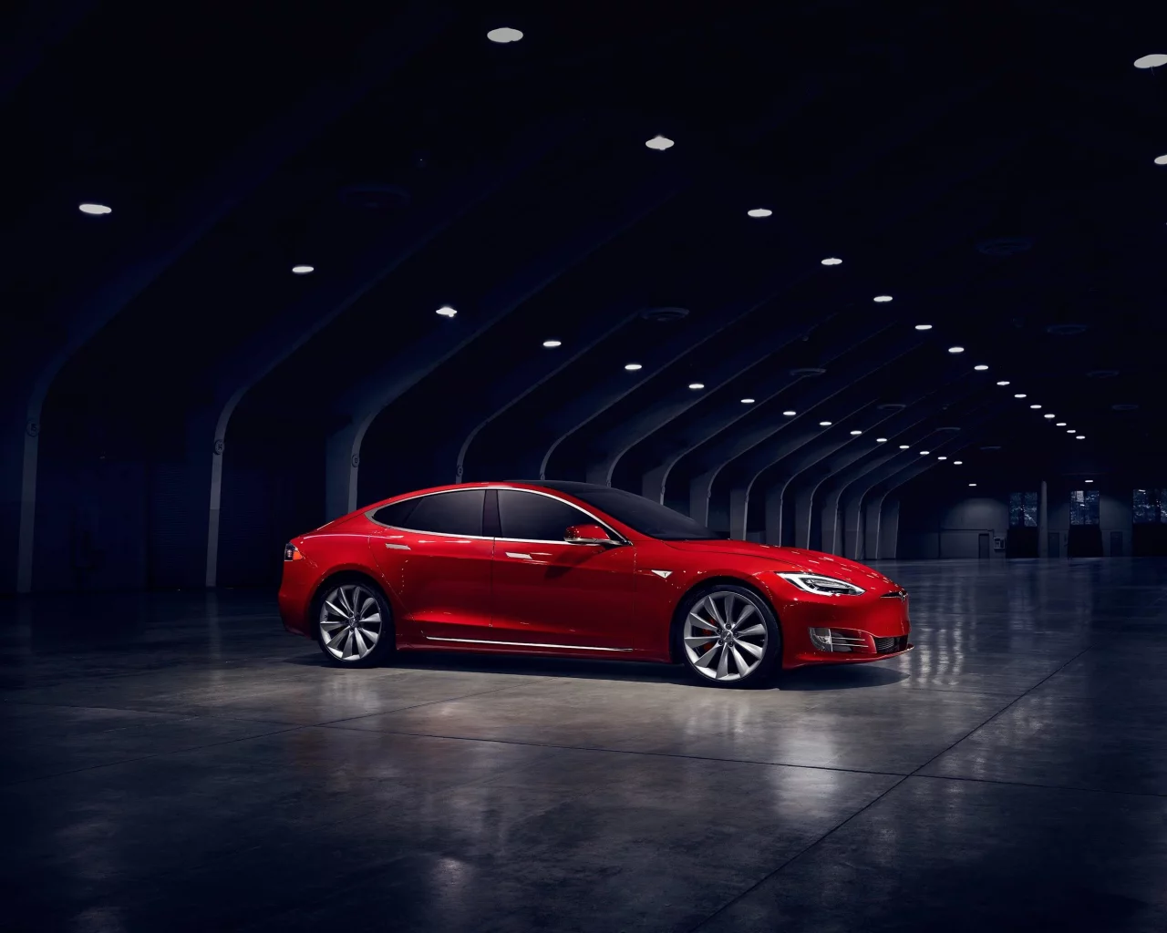 электромобиль, зарядка, белый, тесла, tesla, модель с, model s, пятидверный, красный