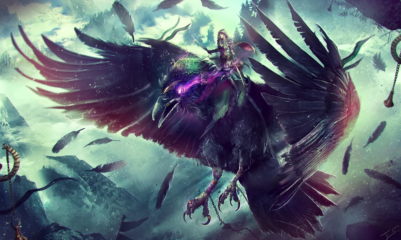 world of warcraft, blizzard, warcraft, wow, raven, art, rogue