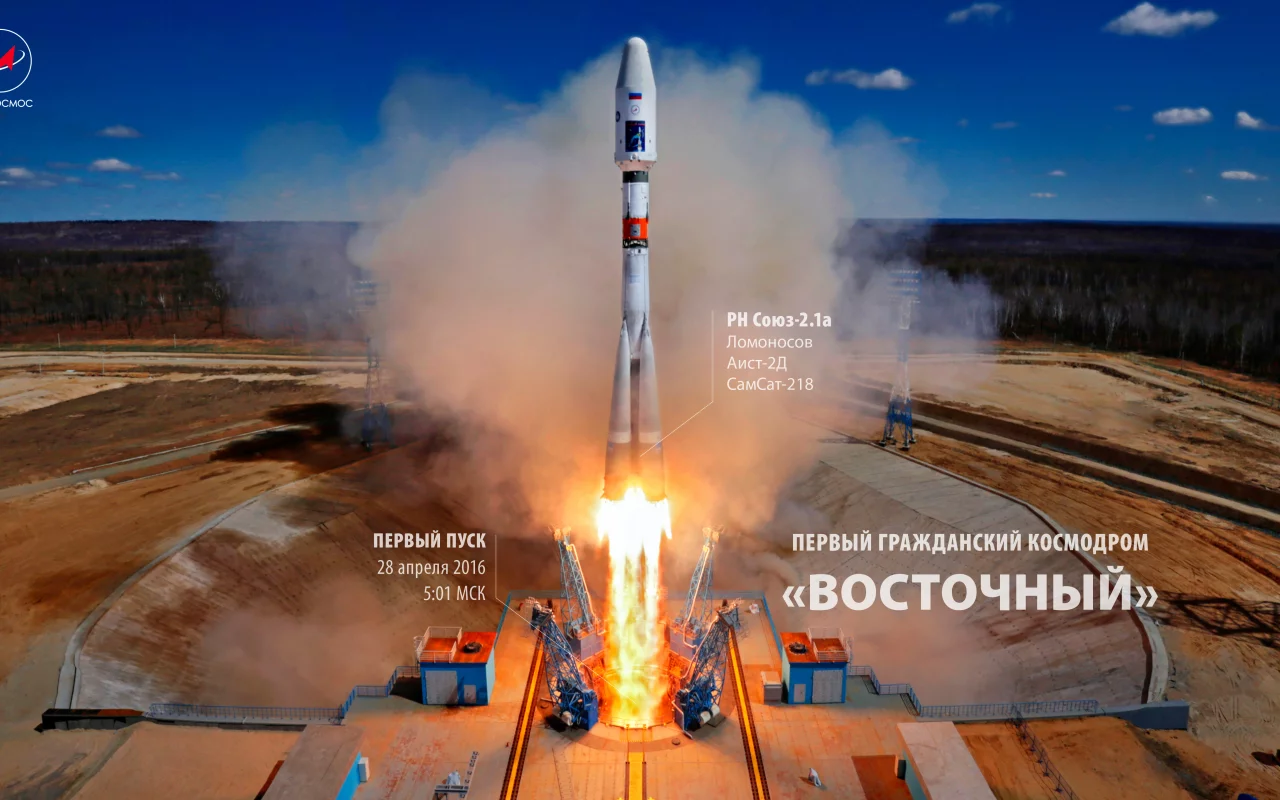 ракета, союз, пуск, космодром, восточный, россия, роскосмос, старт, горизонт, земля, космос, облака, лес, пейзаж
