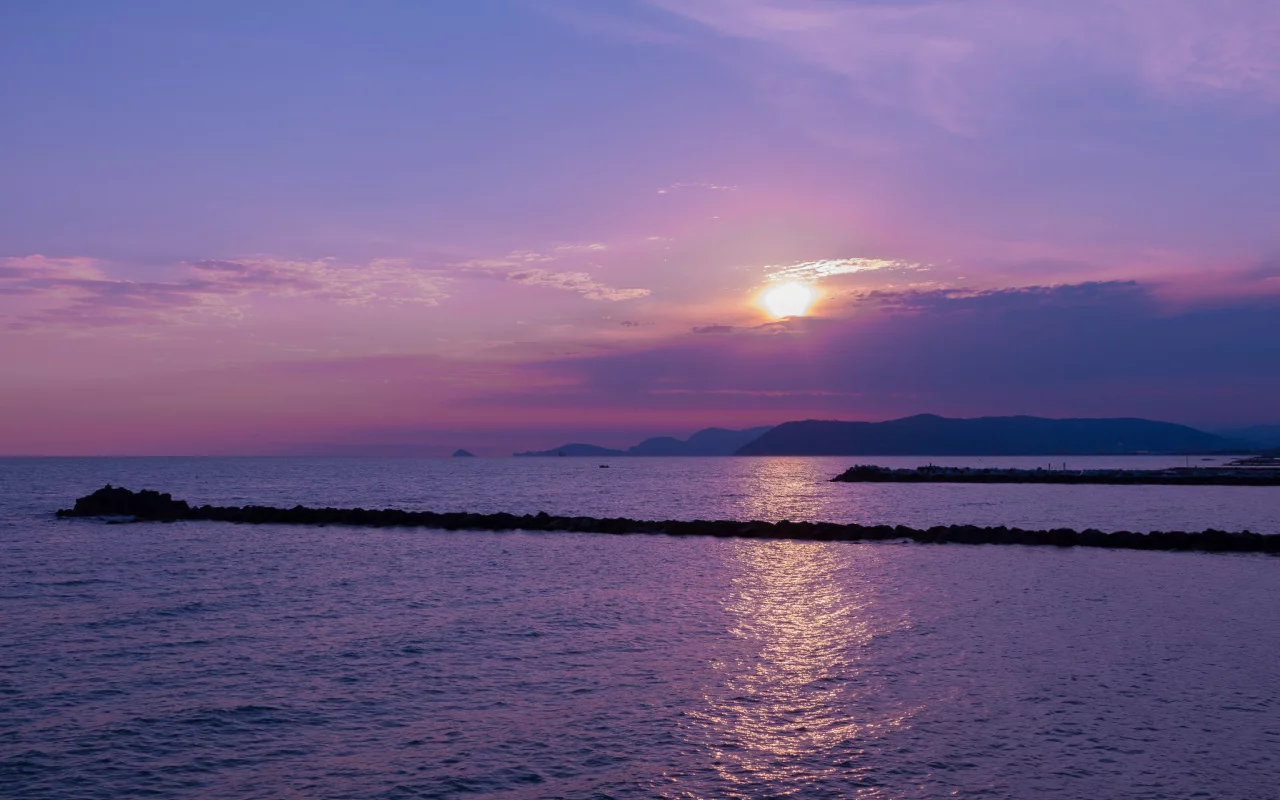 море, закат
