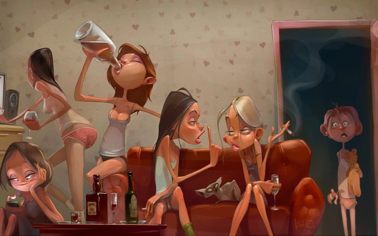 вечеринка, арт, smile, party, girls, art, drink, sun, summer, house, wide