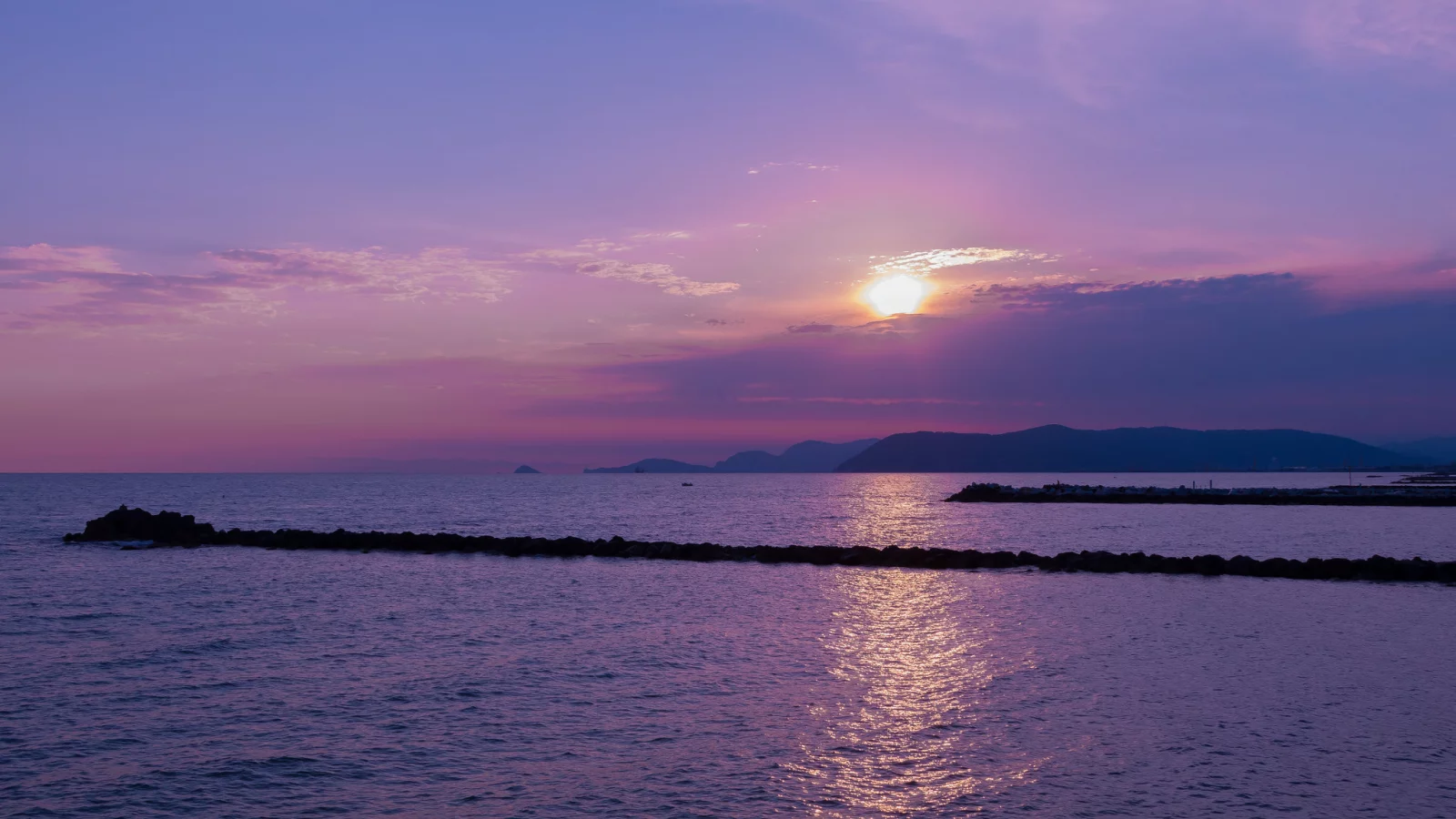 море, закат