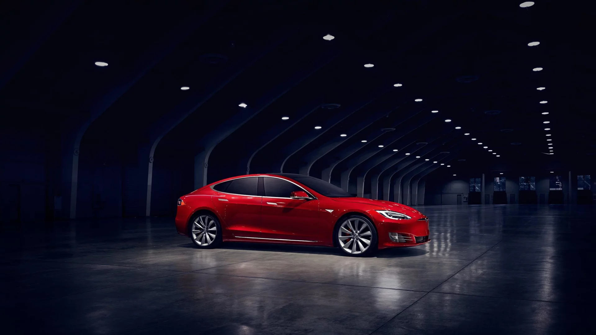 электромобиль, зарядка, белый, тесла, tesla, модель с, model s, пятидверный, красный