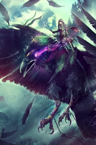 world of warcraft, blizzard, warcraft, wow, raven, art, rogue