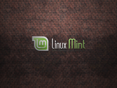 компьютер, фон, операционная, система, линукс, минт, мята, linux, mint, высокие, технологии, стена, кирпичи, логотип