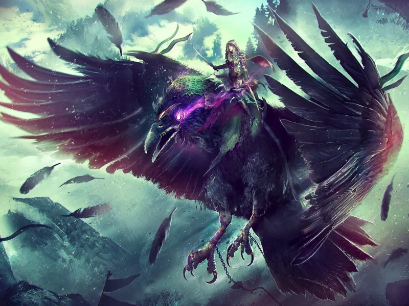 world of warcraft, blizzard, warcraft, wow, raven, art, rogue