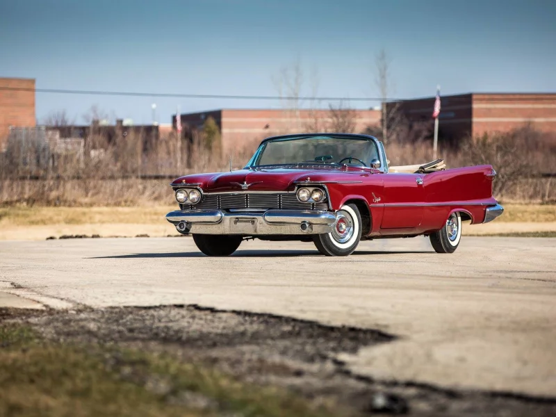 автомобиль, крайслер, империал, 1958, chrysler, imperial, crown, power, 1958, car, sun, sky, summer, see, indusrial, front, wide