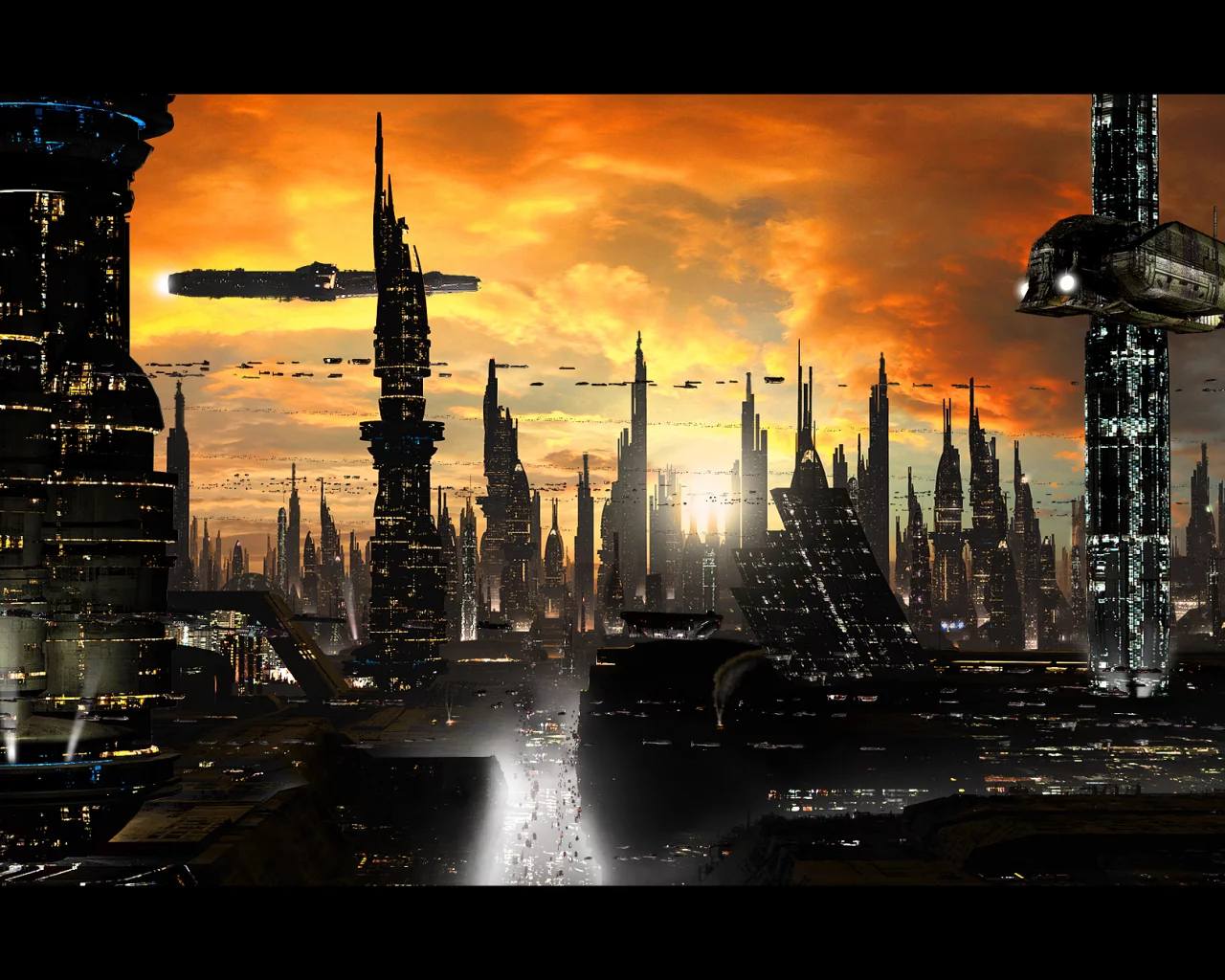город, city, planet, futuristic, home, second, future, panorama, sunset, planet, space, see, in, spaceship, star, sky, see, up, dark, night, summer, wide