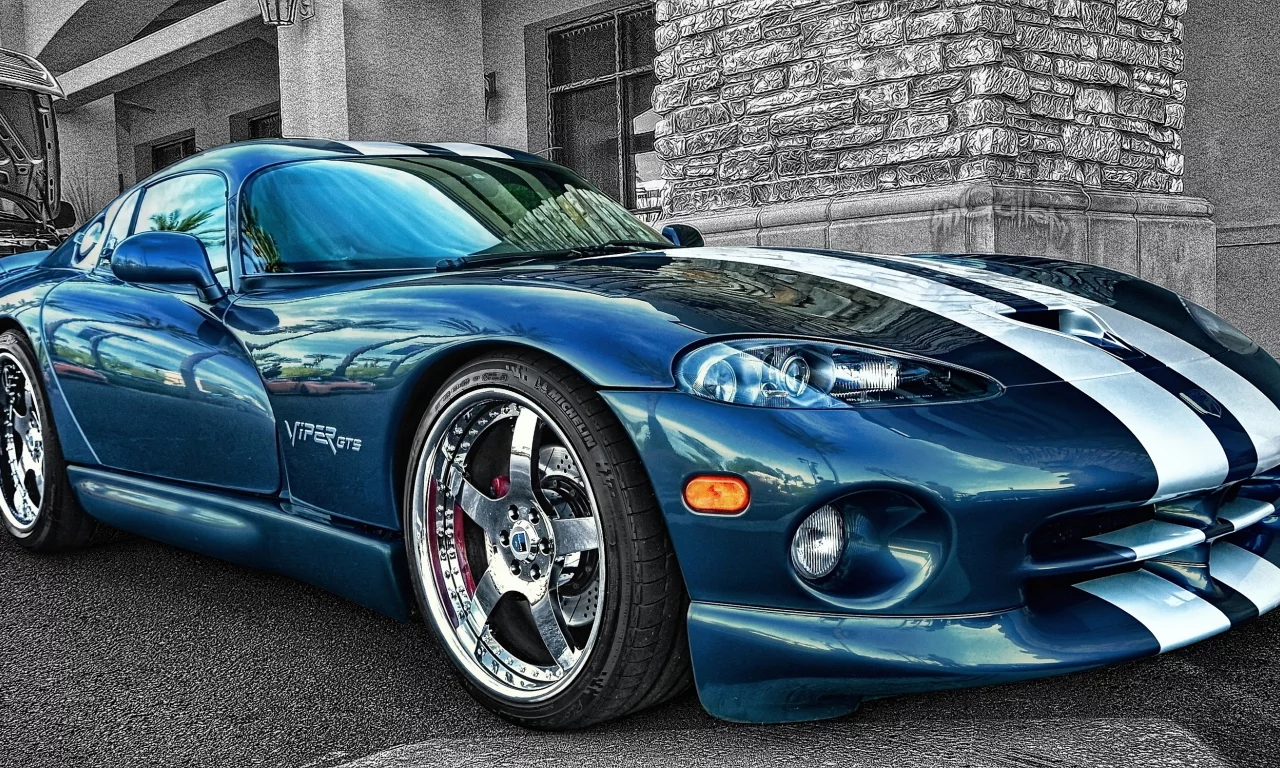 автомобиль, додж, dodge, viper, gts, dual, cowl, car, old, front, convertible, luxury, modern, silver, sun, summer, see, nice, pingallery, wide