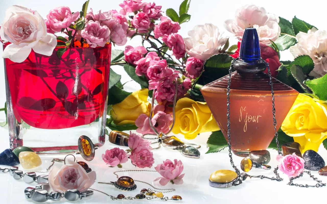 украшения, perfume, духи, цветы