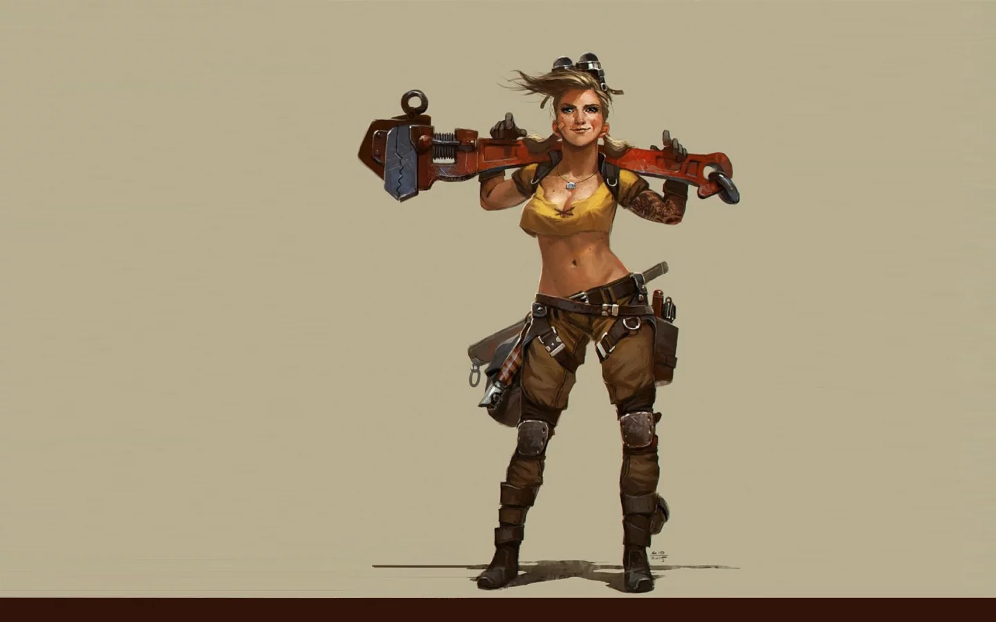 девушка, механик, mechanic, maelee, front, арт, smile, party, girl, art, sun, key, summer, room, house, nice, giorgiobaroni, wide