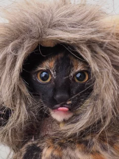 костюм, глаза, котенок