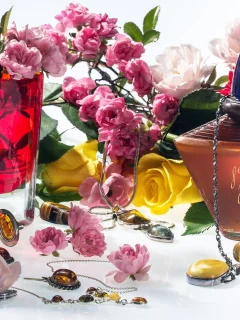 украшения, perfume, духи, цветы