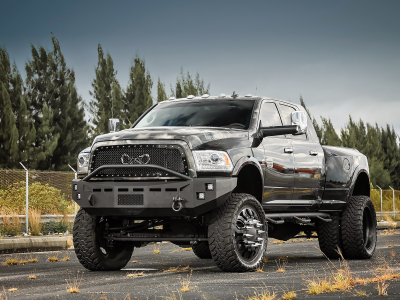 автомобиль, додж, 3500, dodge, ram, dodge3500, longhorn, dualy on 24 inch wheels, hemi, wagon, front, three, forest, muscle, musclecar, stance, power, car, black, mod, custom, front, sky, summer, see, indusrial, modern, sun, summer, nice, wide