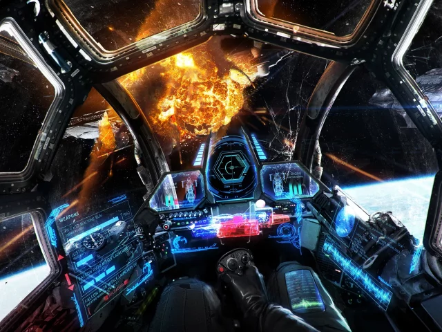 истребитель, орбитальный, кокпит, арт, космос, future, heavy, fighter, orbital, cockpit, battle, gunship, artwork, science, fiction, explosion, machine, action, adventure, planet, armada, aero, space, see, in, spaceship, ship, star, sky, day, sun, su