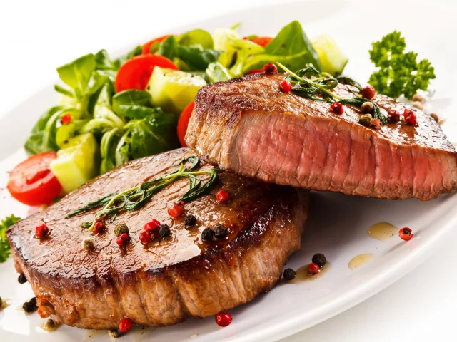 spices, салат, мясо, помидор, овощи, meat, vegetables
