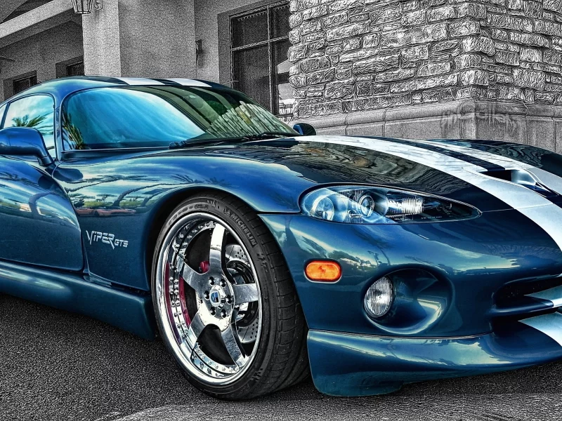 автомобиль, додж, dodge, viper, gts, dual, cowl, car, old, front, convertible, luxury, modern, silver, sun, summer, see, nice, pingallery, wide