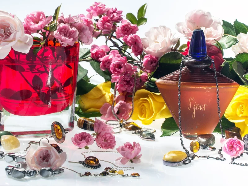 украшения, perfume, духи, цветы