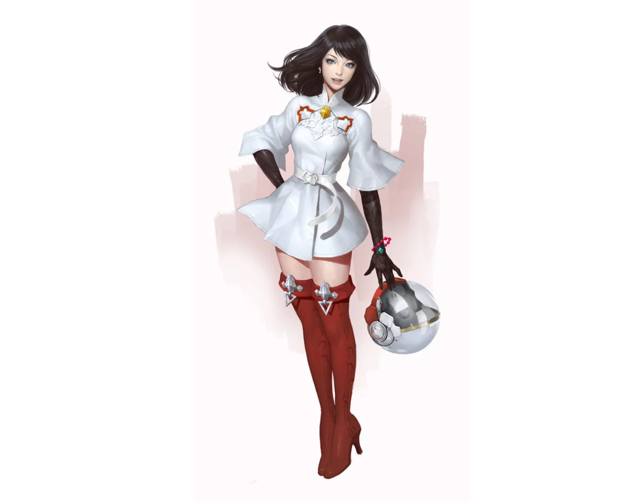 девушка, girl, dress, white, helmet, smile, neon, pilot, room, sun, test, see, field, sun, summer, kilartdev, wide