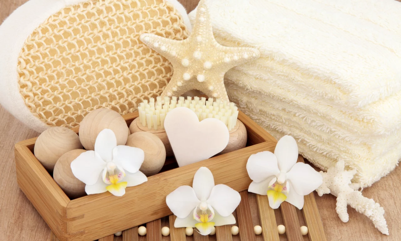still life, bath, spa, мыло, ракушки, seashells, orchid, candle, salt, flowers, цветы