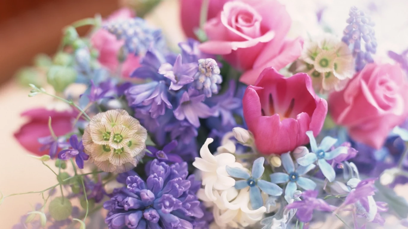 spring, flowers, bouquet