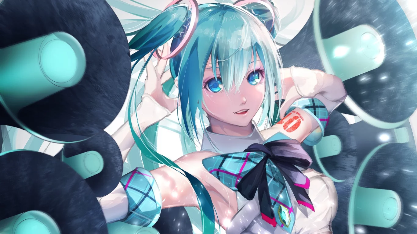hatsune miku, smile, vocaloid