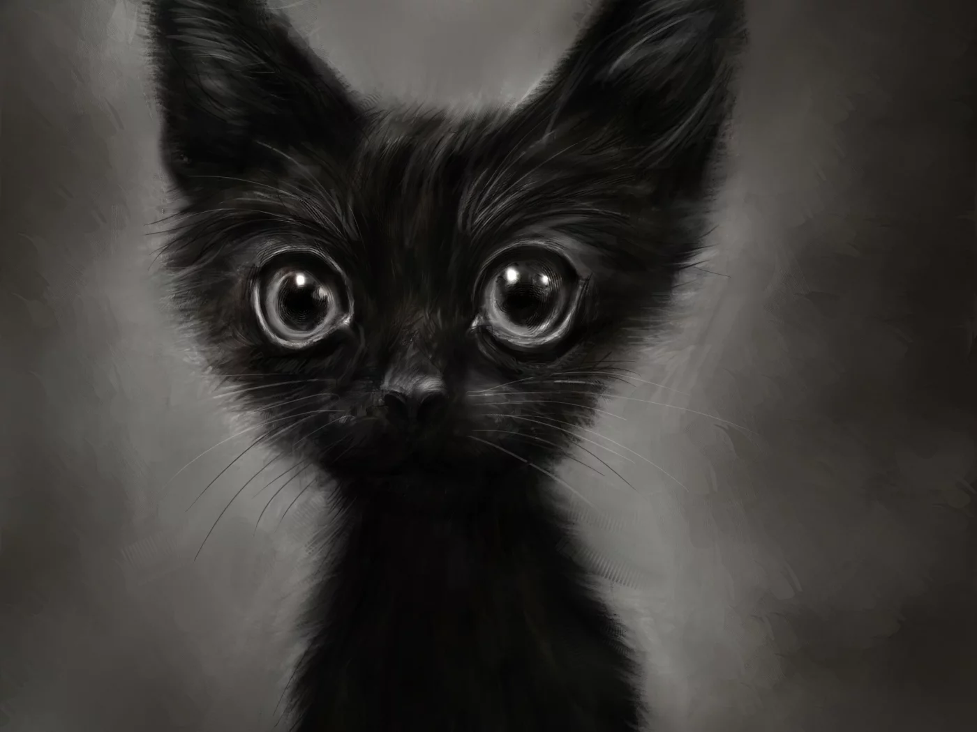 котенок, рисунок, смешной
