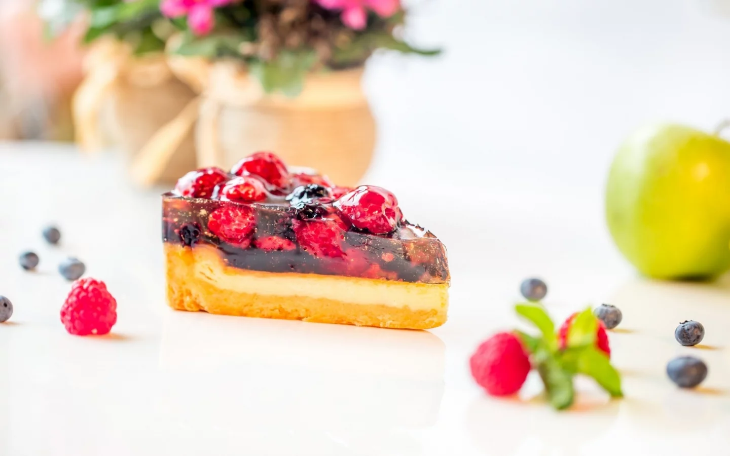 tort, zhele, iagody, iabloko, desert, торт, десерт, желе