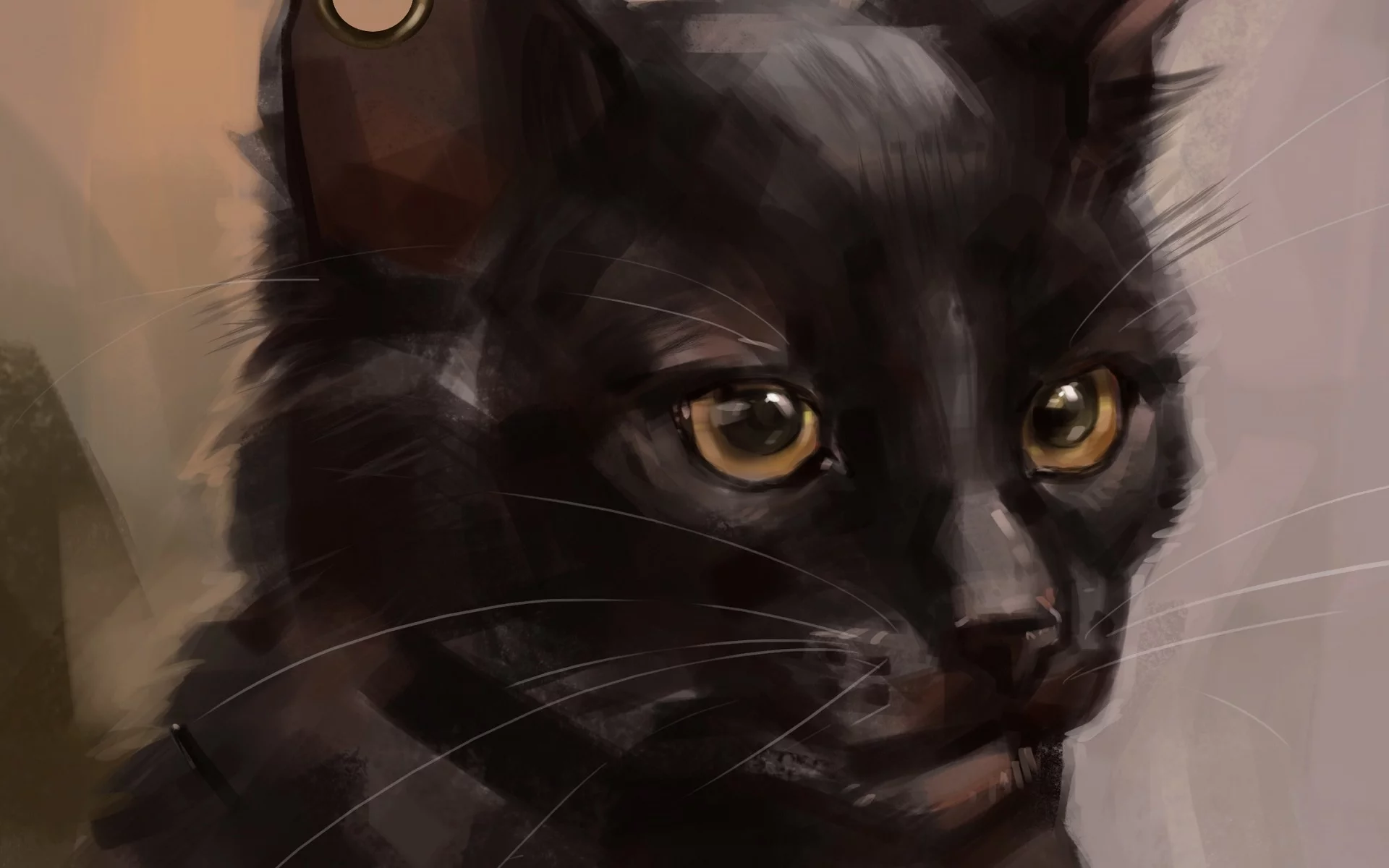 кот, рисунок