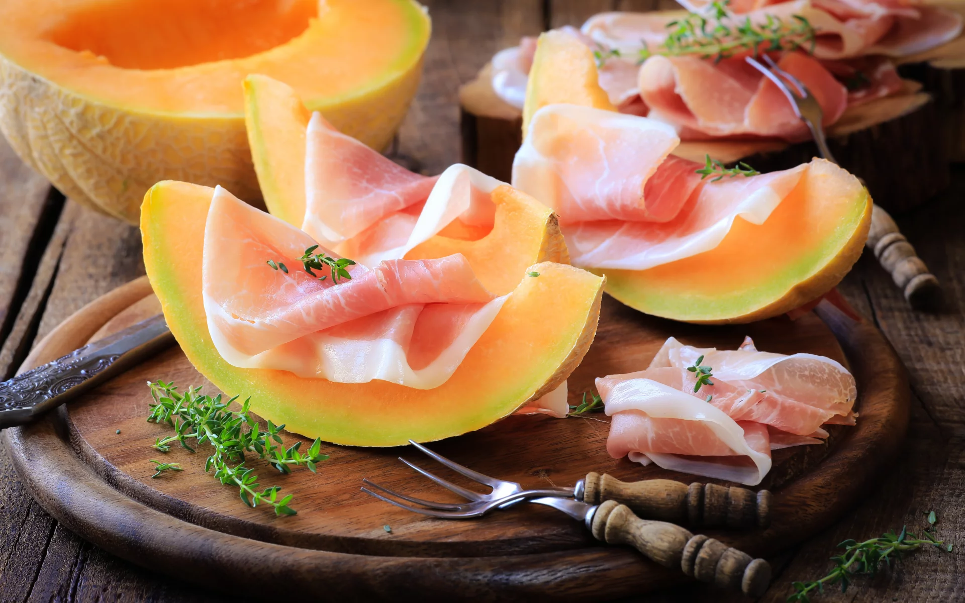 мясо, дыня, melon, jamon, еда, хамон