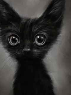 котенок, рисунок, смешной