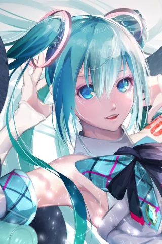 hatsune miku, smile, vocaloid