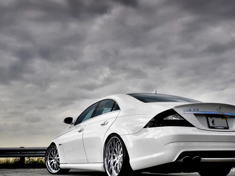 mercedes, cls, amg, горизонт, вид сзади