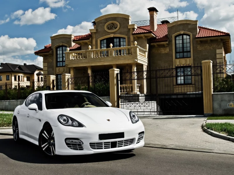porsche, panamera, luxury, дом, белый