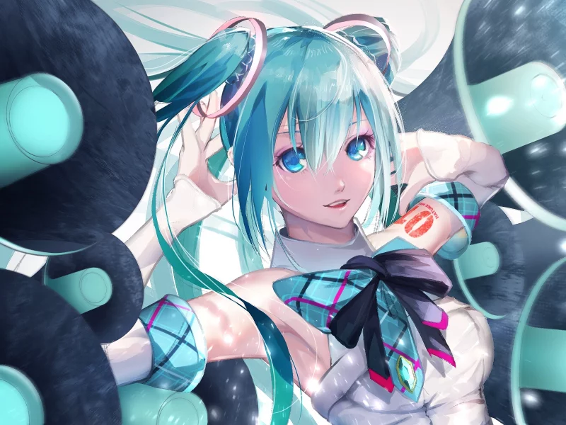 hatsune miku, smile, vocaloid