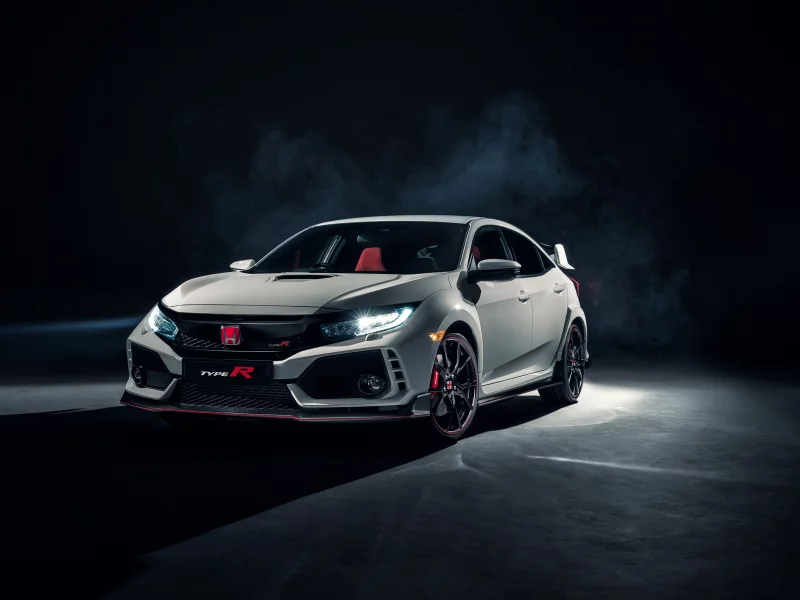 автомобиль, хонда, car, honda, civic, type r, white, muscle, musclecar, stance, power, room, street, sun, sky, summer, see, indusrial, front, black, dark, nice, wide