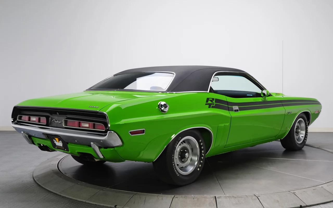 автомобиль, додж, магнум, dodge, challenger, rt, 383, magnum, american, muscle, musclecar, muscle, power, 1971, car, sun, sky, summer, see, indusrial, back, green, wide