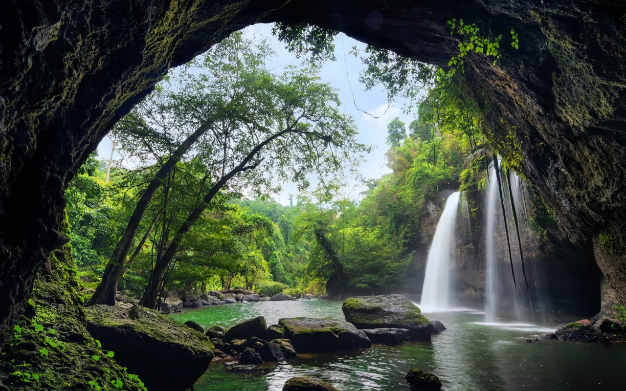 каскад, лес, река, beautiful, вода, осень, waterfall, autumn, nature, деревья, водопад, природа, forest, river, камни