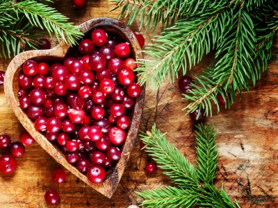 heart, wood, елка, ягоды, berries, миска