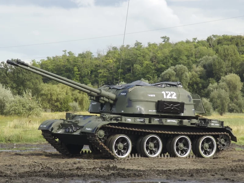 зенитная, самоходная, установка, зсу, 57 2, пушки, 57мм, зенитка, aav, zsu, gun, 57mm, armed, combat, vehicle, armor, armored, military, weapon, weapons, see, summer, field, wide