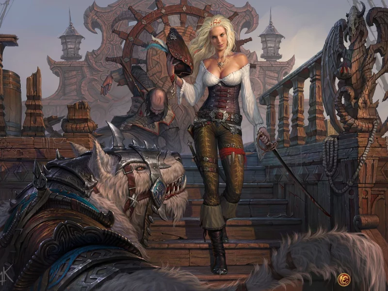 игра, пираты, девушка, дракон, game, piraty, pirat, girl, dragon, fantasy, ship, hat, now listen to me, sun, summer, see, smile, nice, kuzinskiy, wide