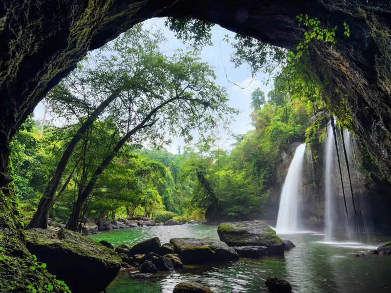 каскад, лес, река, beautiful, вода, осень, waterfall, autumn, nature, деревья, водопад, природа, forest, river, камни