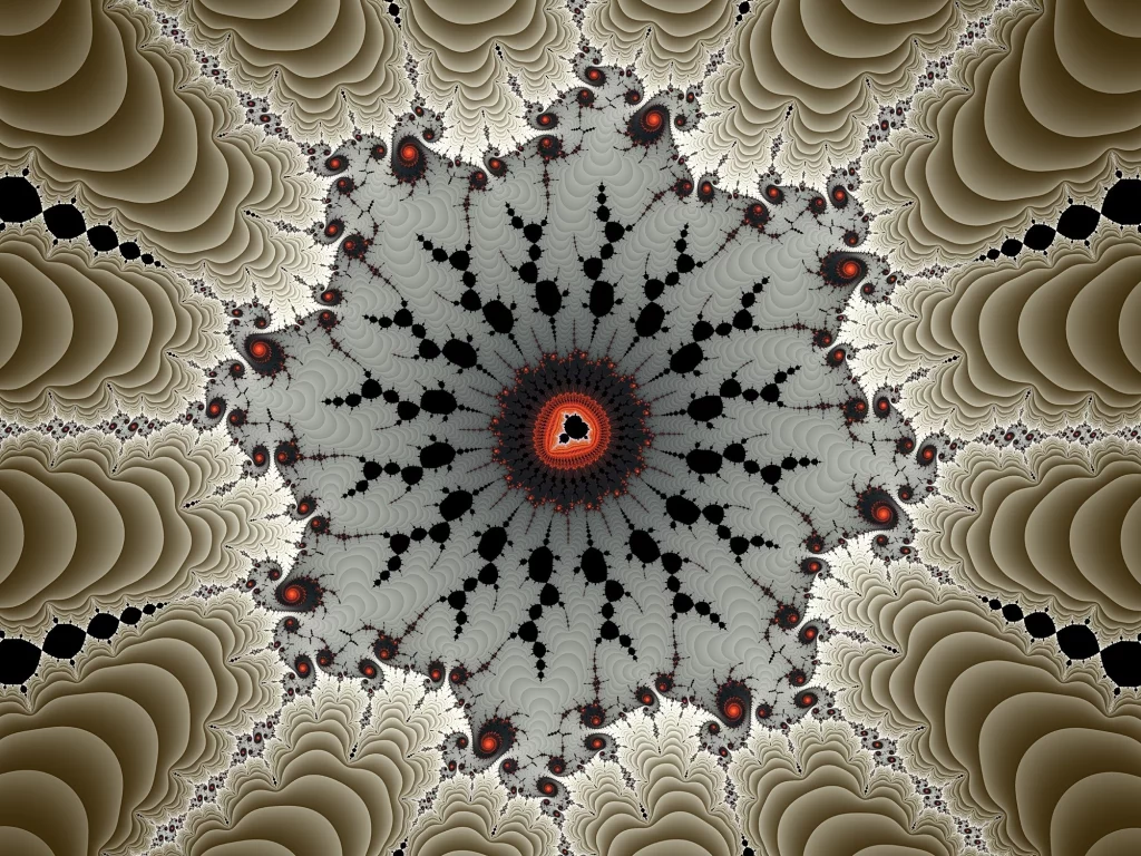 фрактал, ярко, узор, цвет