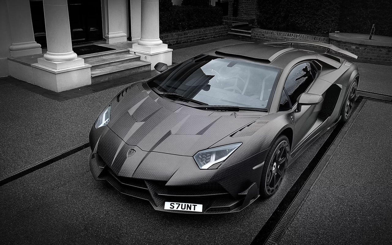 lamborghini, aventador, mansory, серый